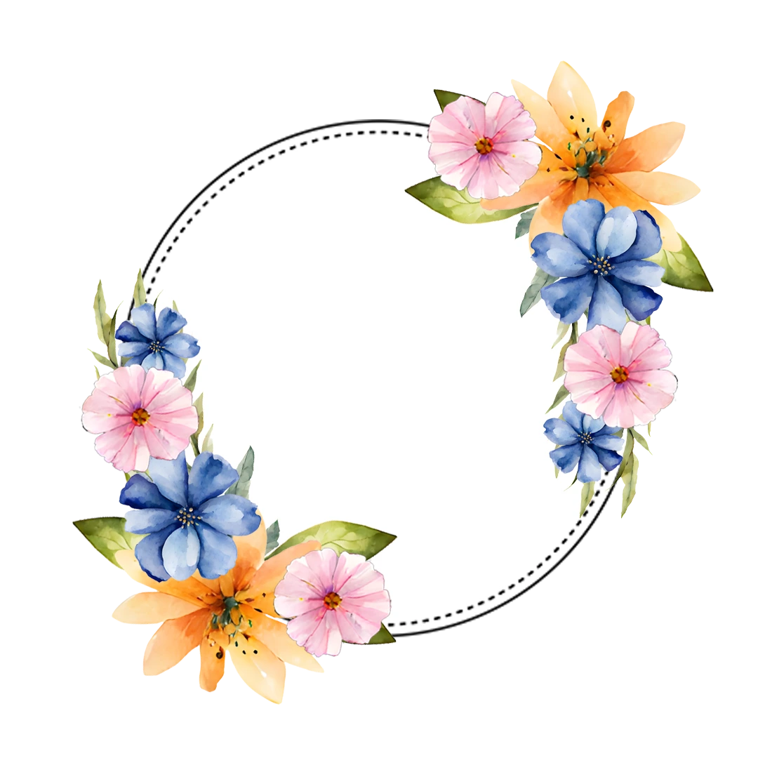 Beautiful Floral Border PNG Transparent Frames for Creative Projects_14.webp